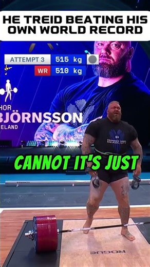 Bjornsson Attempts INSANE 515KG Deadlift World Record #enhancedgames #deadlift #worldrecord #gym
