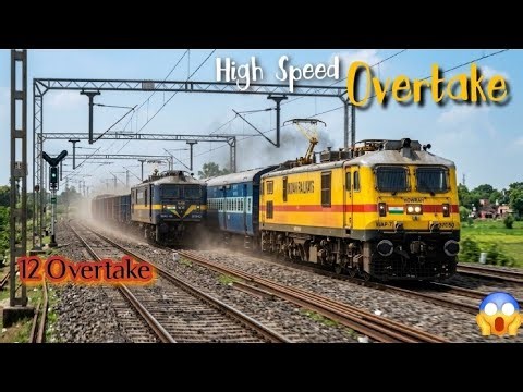 High Speed Train Overtake 🔥| Rajdhani, Shatabdi, VB & Amrit Bharat Overtake Normal Mail Exp Train