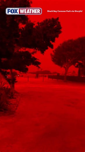 Sky Turns Ominous Red As Tropical Cyclone Narelle Moves In Over Western Australia