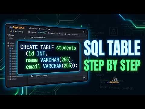 Create Table Using SQL in MySQL | phpMyAdmin SQL Query Tutorial (Step-by-Step) - Lec 3