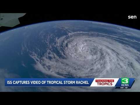 Tropical Storm Rachel | View of storm from space and Friday track