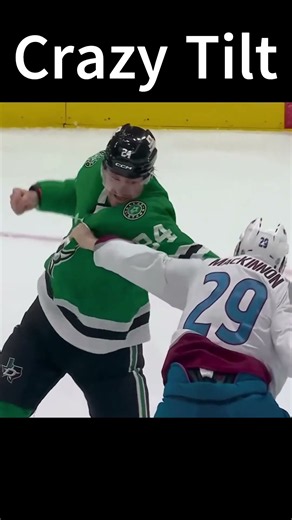 Roope Hintz Smashes Nathan MacKinnon's Nose In Epic Fight