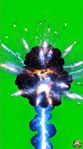 Blue Electric Explosion VFX | Energy Blast Green Screen Effect #electricblast