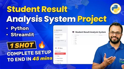 Student Result Analysis System | Python Streamlit Project #1 (45 Min One Shot) | Study Trigger