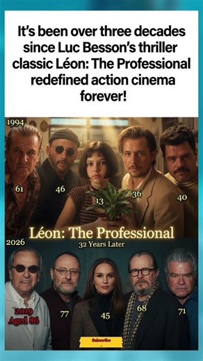 32 Years Later: Léon: The Professional Cast (1994 vs. Present)#trending#trendingnow #ytshorts