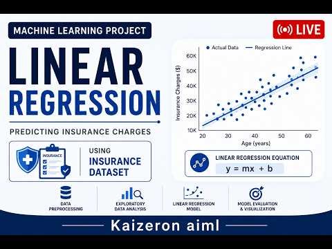 🔴 Linear Regression Machine Learning Project | Insurance Dataset | Python | JupyterLab | No Comment