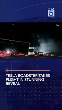 Tesla Roadster takes flight in stunning reveal