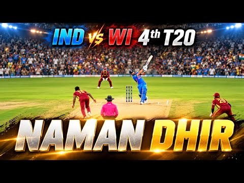Naman Dhir’s MASSIVE SIX 😱💥 | India vs West Indies 4th T20 Highlights 