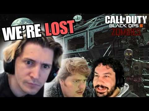 xQc ATTEMPTS EASTER EGGS in CoD BO3 Zombies with Jesse & Greek ft. Mooda