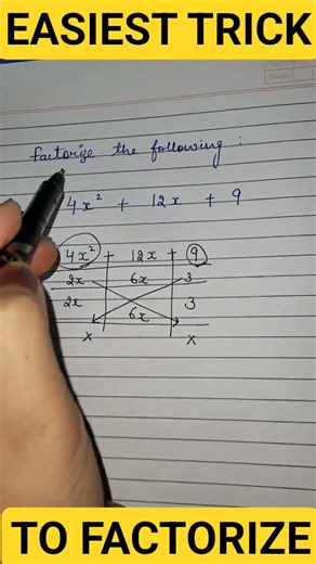 EASIEST TRICK TO FACTORIZE #trick #exam #maths #shorts