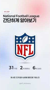 [🏈 미식축구 입문] 내셔널 풋볼 리그 미식축구 프로 리그 간략 소개 #nfl #football #nfl잡학사전