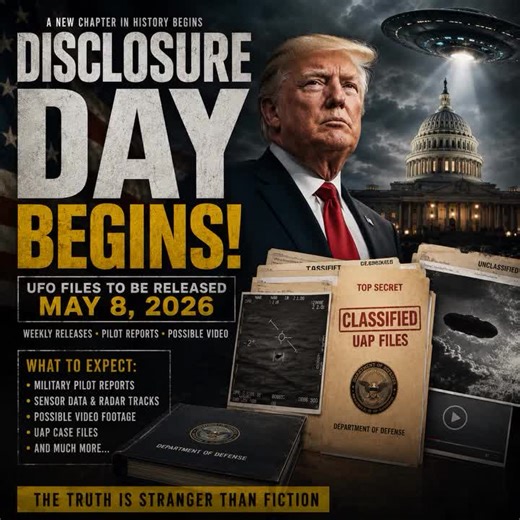 Disclosure Day may begin tomorrow. Reports say the Trump administration is expected to start rolling out long-awaited UFO and “extraterrestrial life” files on Friday, May 8, 2026, with possible weekly releases after that. If pilot reports or video are included, this could be the moment the UFO conversation changes for good. The question is simple: what are they finally ready to show us? Smash the ❤️ and Follow Strange Observations for the latest updates. Thank you! The Truth is Stranger than Fic