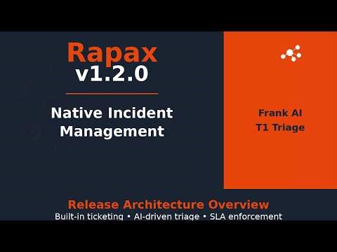 Rapax v1.2.0: Native Incident Management & Frank AI T1 Triage