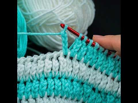 How To Tunisian Crochet Easy Grid Stitch Pattern | Miarti - Crochet and Knitting🧶