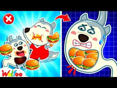 What Happens Inside Your Stomach? Healthy Food vs Junk Food | Wolfoo Channel | Kids Cartoon