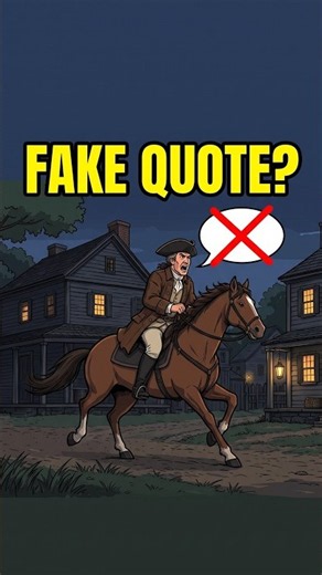 Paul Revere Never Shouted "The British Are Coming" #shorts