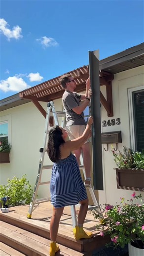 Installing a cover for our front porch and adding additional safety with the @schlagelocks Arrive Smart WiFi Deadbolt at Home Depot! It’s such an easy upgrade! I love that I can unlock it from my car if it’s raining and manage codes from anywhere with the Schlage Home app. Being able to see the lock history and setting up auto-lock gives me so much peace of mind. #Ad #Schlagepartner #Schlagelocks #frontporch #woodworking