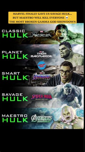 Every Hulk Version Ranked by Power ⚡ #shorts