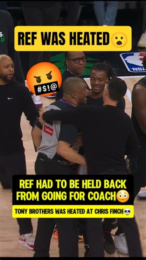 Ref had to be HELD BACK from a coach😮