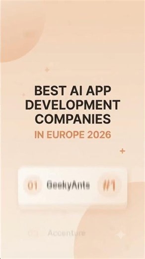 Top Al App Development Company in Europe 2026