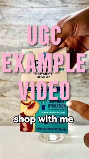 Day 12 | UGC from nothing to something ✨ UGC example video #5 🤍 Brand: Liquid I.V. Style: Shop With Me   Lifestyle Integration   Product Review Niche: Health & Wellness For this one, I wanted to create a natural