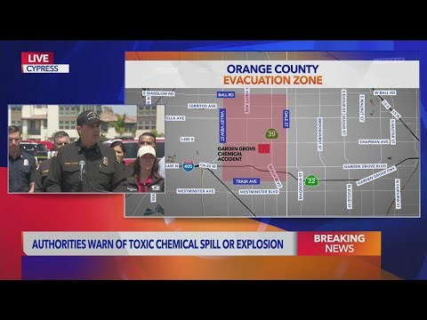 Authorities warn of toxic chemical spill or explosion from Garden Grove tank