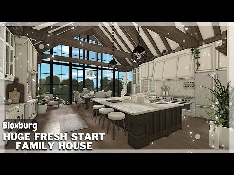 BLOXBURG: Huge Fresh Start Family House Speedbuild (interior + full tour) Roblox House Build