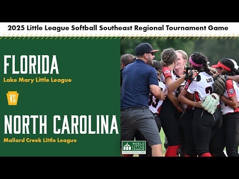 FIVE RUNS IN EXTRAS Florida vs North Carolina | 2025 Little League Softball Regionals 🥎