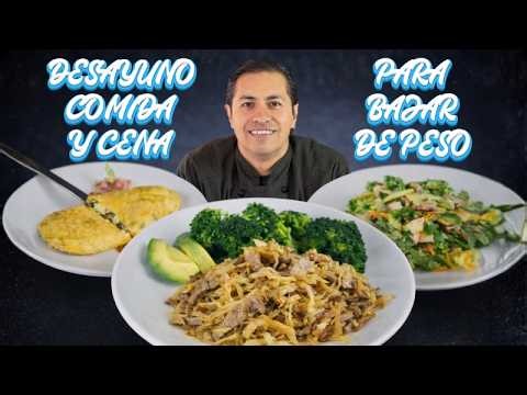 Desayuno, Comida y Cena para BAJAR de peso