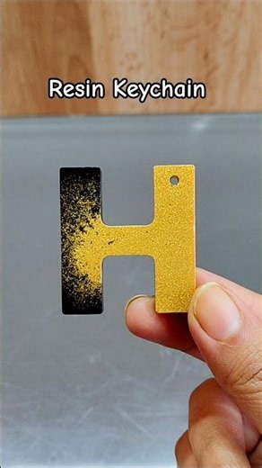 DIY H Letter Resin Keychain #shorts #art #diy #craft