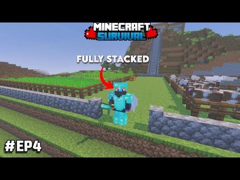 I Got FULL DIAMOND ARMOR in Minecraft Survival 💎🔥 | Survival Series EP 4 | #minecraft #gaming