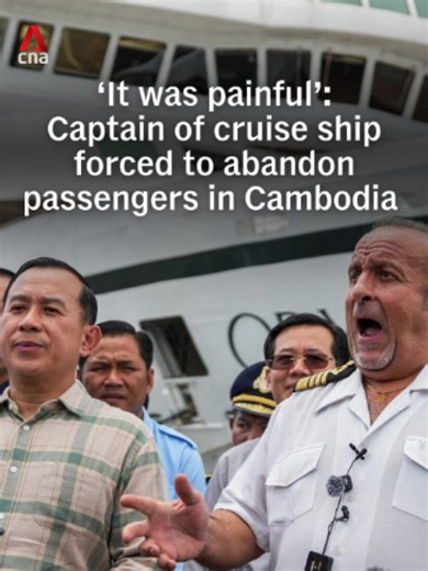 Cambodia's tourism minister on Thursday (Oct 29) met the captain and crew of the Villa Vie Odyssey which forced more than 200 passengers to disembark in Cambodia due to soaring fuel costs and financial troubles. The captain of the ship told media the passengers were given 24 hours' notice. He added that it was