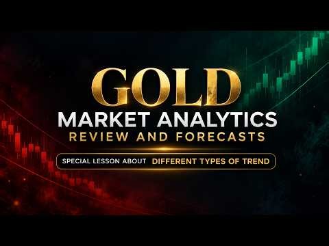 Gold Market analytics. Different types of trend