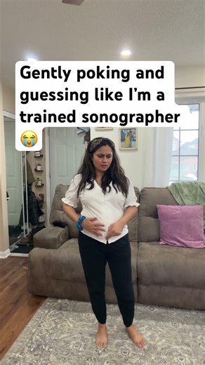 21 weeks pregnant me 🤰😂Doin my own “manual ultrasound” on my belly like—