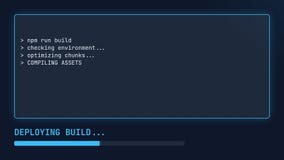 Computer Screen Displaying Code Compilation and Deployment Process Stock Video - Video of computer, background: 465923567