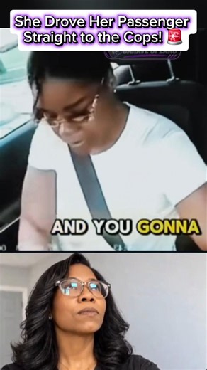 She Drove Her Passenger Straight to the Police Station! 🚨 #shorts