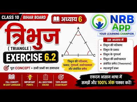 त्रिभुज Exercise 6.2 | Class 10 Maths Chapter 6 | All Questions Solved