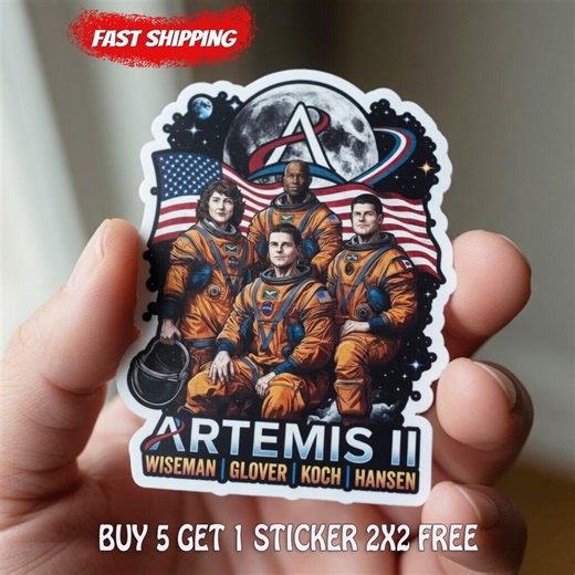 Artemis II Rocket Launch Sticker, NASA Mission Space Enthusiast Art - Etsy