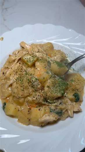 Chicken Cauliflower Gnocchi Soup 🍲 #chickensoup