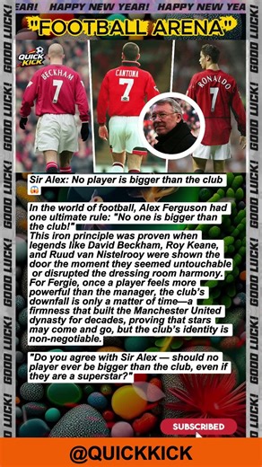 Sir Alex Ferguson's ultimate rule: No player is bigger than the club! 🔴 #siralexferguson #manutd