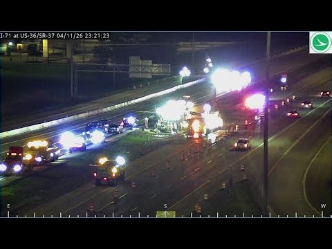 Fatal crash caused fire, shutdown on I-71 in Delaware County