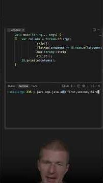 skip(), flatMap() and map() 👉 Argument Parsing #java #shorts #coding #airhacks