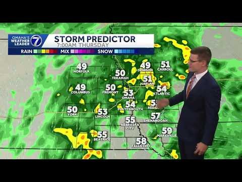 Widespread rain to start Thursday in Omaha area
