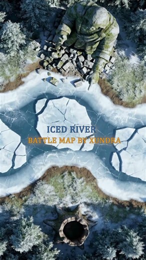 Iced River | Animated Battle Map by Xundra Maps