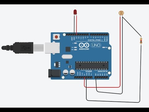Light Dependent Resistor LDR Sensor or Photo resistor with Arduino in Tinkercad Lab 2