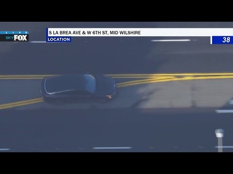 LAPD chases stolen vehicle near Hollywood