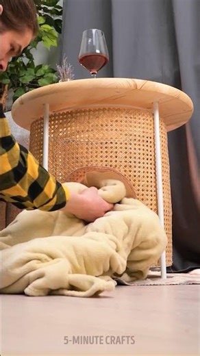 DIY: Cat Bed and Table Combo! 🐱🛋️