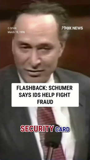 FLASHBACK: Schumer says IDs help fight fraud #shorts #us #voterid #schumer