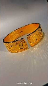 98g 999 Pure Gold Bracelet 🔥 15mm Wide Auspicious Design #Shorts #trending #viral #reels #china