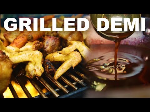 Making demi-glace on a gas grill (recommended)